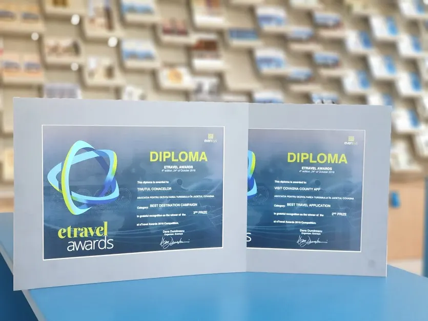 Județul Covasna premiat în cadrul galei „eTravel Awards”