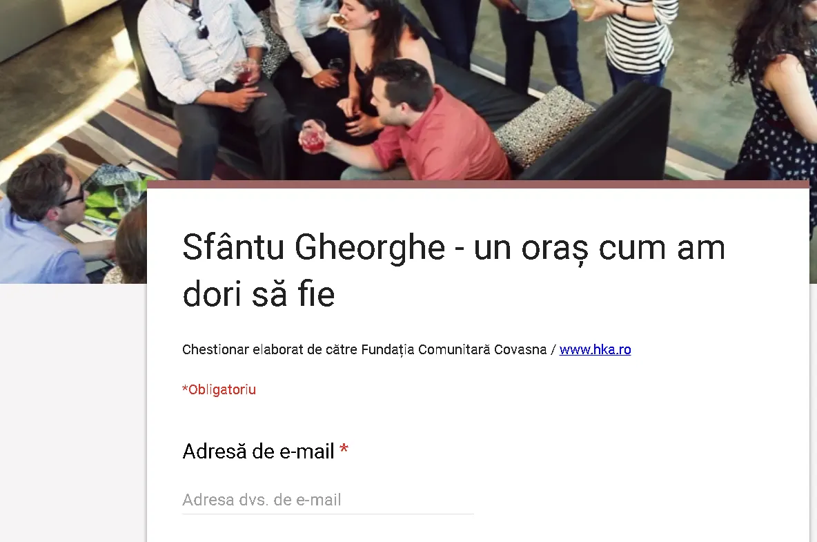 Chestionar HKA: „Sfântu Gheorghe - un oraș cum am dori să fie”