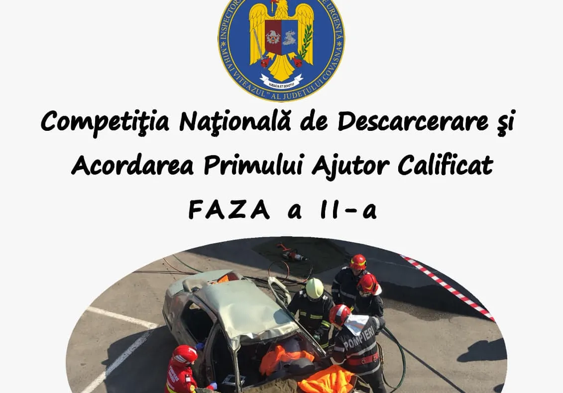 Competiţia Naţională de Descarcerare - Acordarea Primului Ajutor, joi, la Sfântu Gheorghe