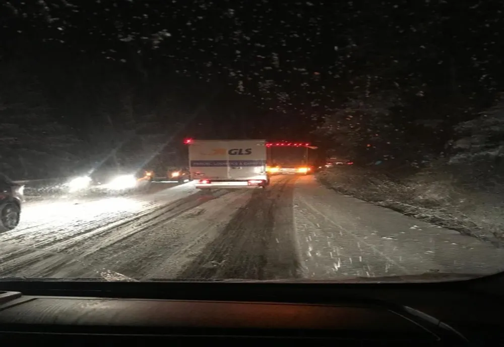 Primii fulgi de zăpadă din această iarnă la Sfântu Gheorghe