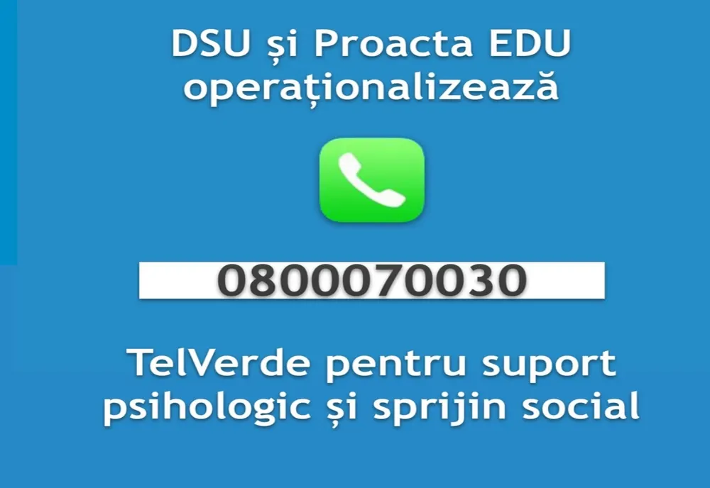TelVerde pentru suport psihologic și sprijin social