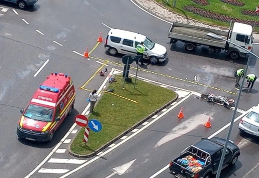 Neacordarea priorității, cauza accidentului din Sfântu Gheorghe în care a fost implicat un motociclist