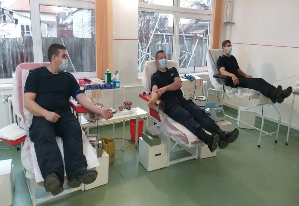 Jandarmii din Covasna au donat sânge!