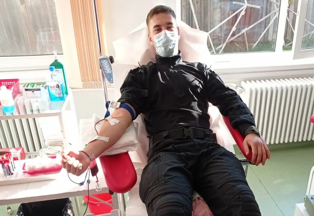 Polițiștii din Covasna au donat sânge