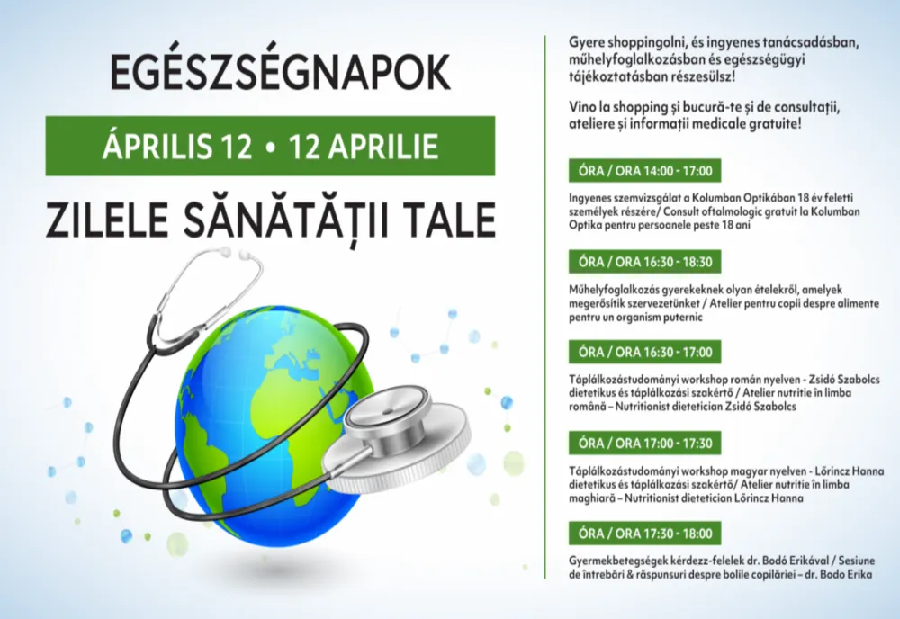 Sepsi Value Centre organizează, mâine, „Ziua Sănătăţii tale”