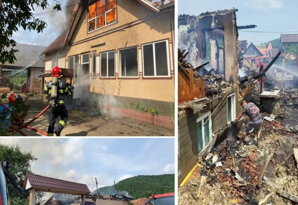 Primăria Valea Mare, apel pentru ajutorarea familiei care şi-a pierdut casa în incendiu