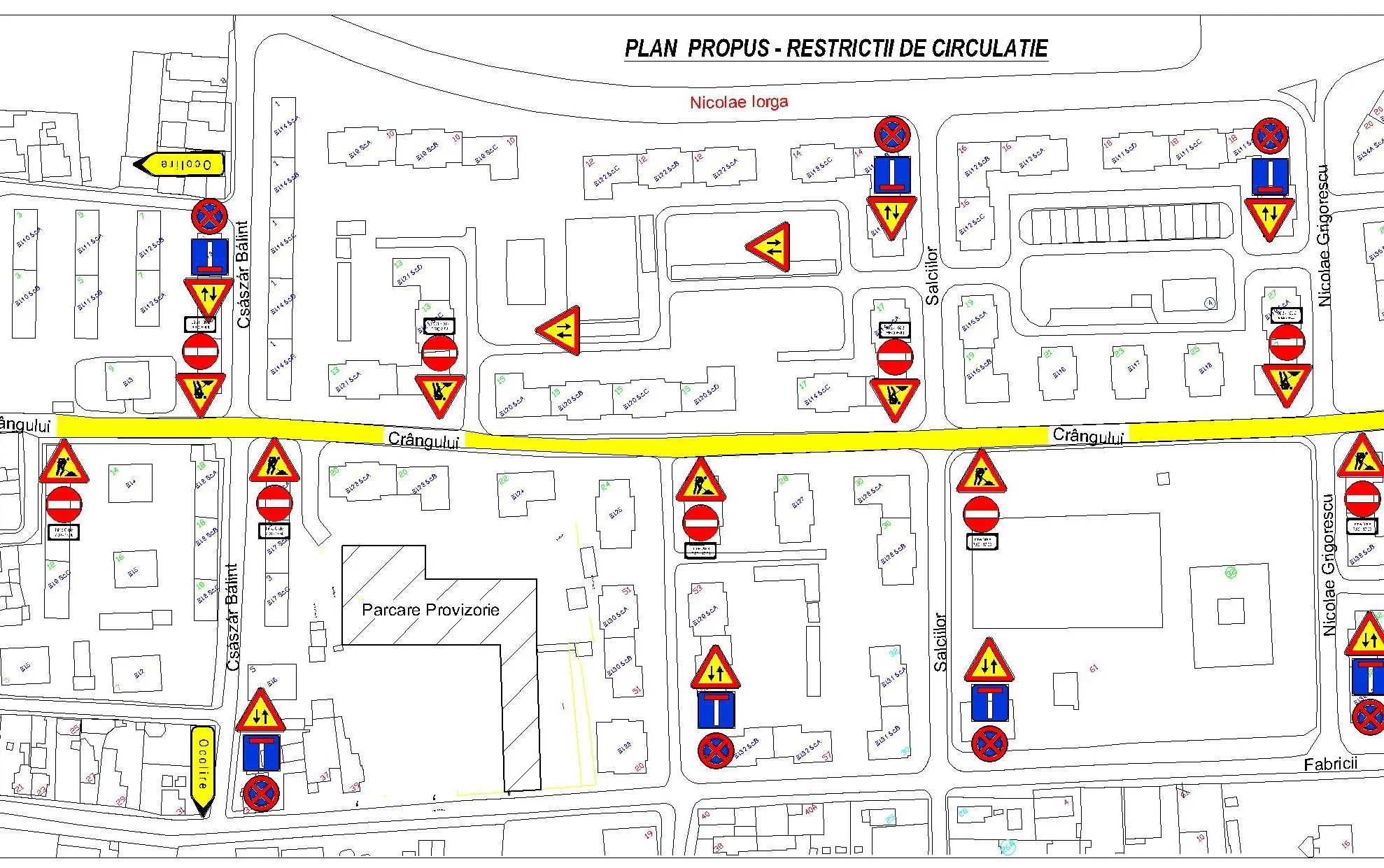 Restrictii circulatie Strada Crangului