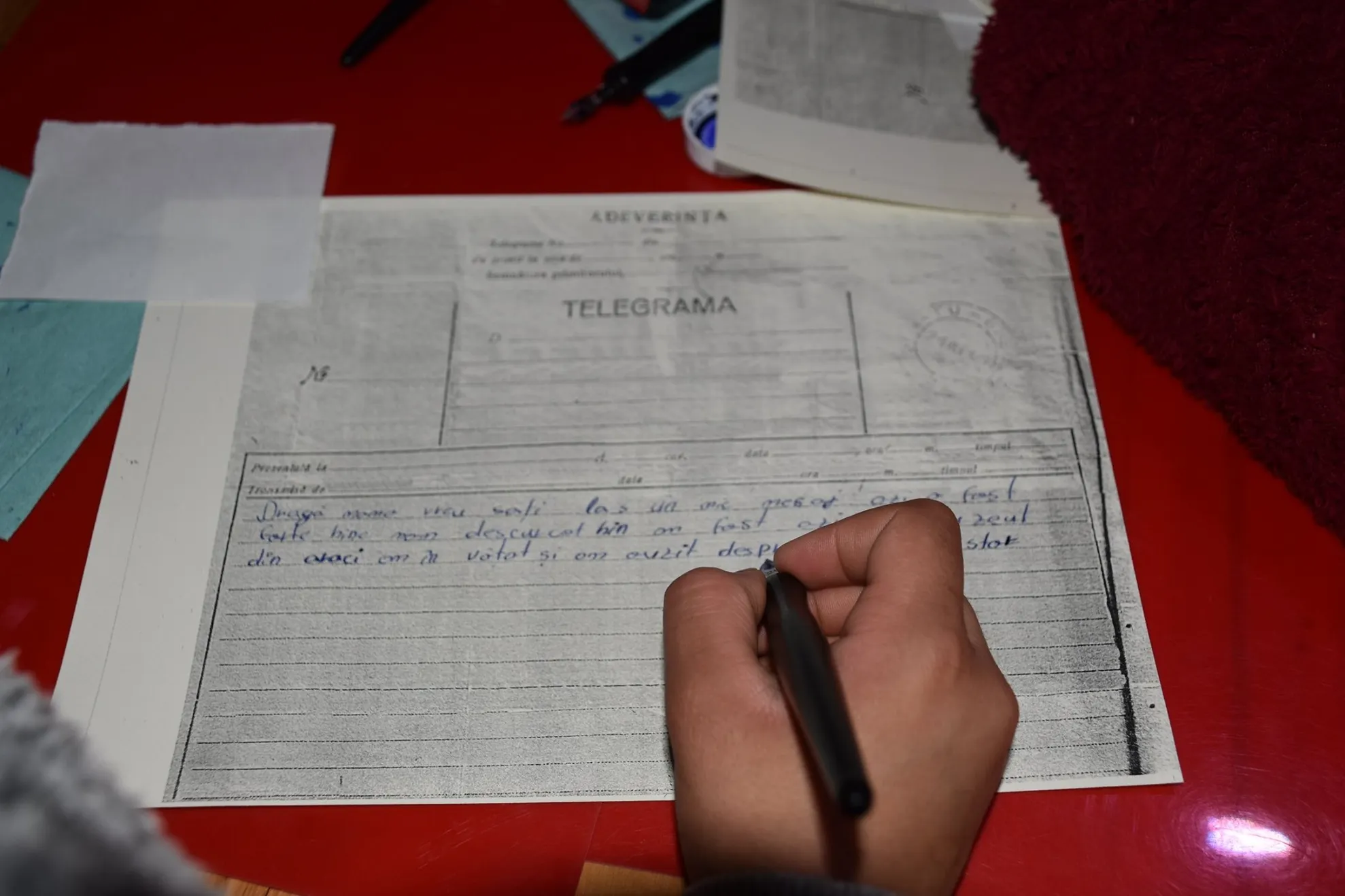 scriere cu tocul