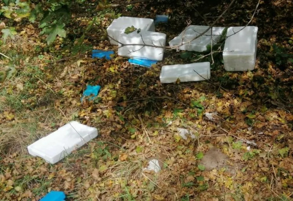 Deşeuri medicale aruncate lângă Sfântu Gheorghe