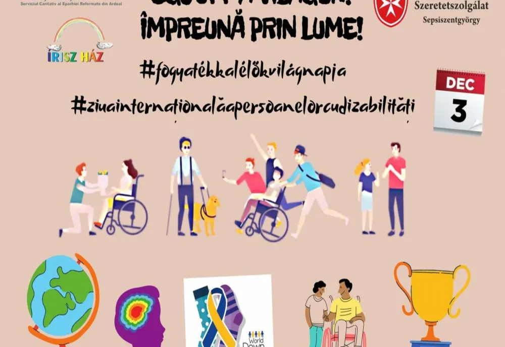 Ziua Internațională a Persoanelor cu Dizabilități va fi marcată, mâine, la Sfântu Gheorghe