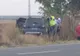 Cu mașina în șanț, la Bățani, după ce a derapat într-o curbă