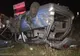 Accident grav la intersecția de la Reci. O mașină a intrat în sensul giratoriu și s-a răsturnat în afara drumului