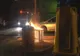 Container în flăcări pe o stradă din Sfântu Gheorghe. Paguba se ridică la 2.000 de euro