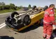 Mașină răsturnată pe DN12